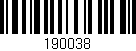 Código de barras (EAN, GTIN, SKU, ISBN): '190038'