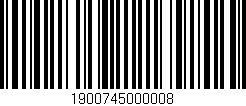 Código de barras (EAN, GTIN, SKU, ISBN): '1900745000008'