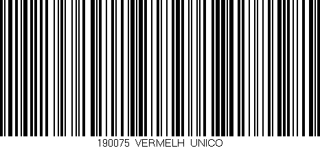 Código de barras (EAN, GTIN, SKU, ISBN): '190075/VERMELH_UNICO'