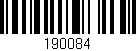 Código de barras (EAN, GTIN, SKU, ISBN): '190084'