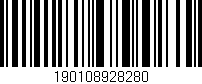 Código de barras (EAN, GTIN, SKU, ISBN): '190108928280'