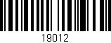 Código de barras (EAN, GTIN, SKU, ISBN): '19012'