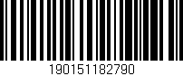 Código de barras (EAN, GTIN, SKU, ISBN): '190151182790'