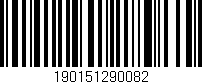 Código de barras (EAN, GTIN, SKU, ISBN): '190151290082'