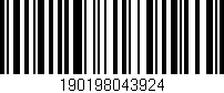 Código de barras (EAN, GTIN, SKU, ISBN): '190198043924'