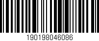 Código de barras (EAN, GTIN, SKU, ISBN): '190198046086'