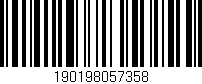 Código de barras (EAN, GTIN, SKU, ISBN): '190198057358'