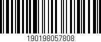 Código de barras (EAN, GTIN, SKU, ISBN): '190198057808'