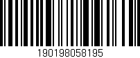 Código de barras (EAN, GTIN, SKU, ISBN): '190198058195'