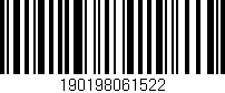 Código de barras (EAN, GTIN, SKU, ISBN): '190198061522'