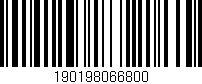 Código de barras (EAN, GTIN, SKU, ISBN): '190198066800'
