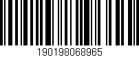 Código de barras (EAN, GTIN, SKU, ISBN): '190198068965'