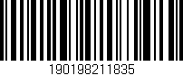 Código de barras (EAN, GTIN, SKU, ISBN): '190198211835'