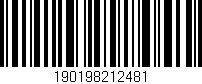 Código de barras (EAN, GTIN, SKU, ISBN): '190198212481'