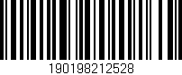 Código de barras (EAN, GTIN, SKU, ISBN): '190198212528'