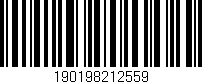 Código de barras (EAN, GTIN, SKU, ISBN): '190198212559'