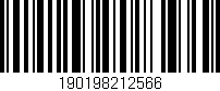 Código de barras (EAN, GTIN, SKU, ISBN): '190198212566'