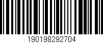 Código de barras (EAN, GTIN, SKU, ISBN): '190198292704'