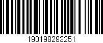 Código de barras (EAN, GTIN, SKU, ISBN): '190198293251'