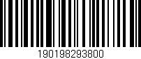 Código de barras (EAN, GTIN, SKU, ISBN): '190198293800'