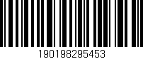 Código de barras (EAN, GTIN, SKU, ISBN): '190198295453'