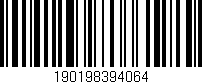 Código de barras (EAN, GTIN, SKU, ISBN): '190198394064'