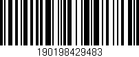 Código de barras (EAN, GTIN, SKU, ISBN): '190198429483'
