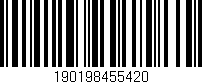 Código de barras (EAN, GTIN, SKU, ISBN): '190198455420'