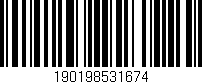 Código de barras (EAN, GTIN, SKU, ISBN): '190198531674'