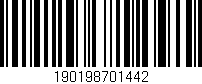 Código de barras (EAN, GTIN, SKU, ISBN): '190198701442'