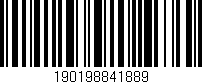 Código de barras (EAN, GTIN, SKU, ISBN): '190198841889'