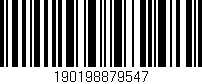 Código de barras (EAN, GTIN, SKU, ISBN): '190198879547'