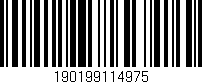 Código de barras (EAN, GTIN, SKU, ISBN): '190199114975'