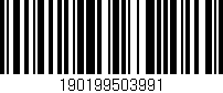 Código de barras (EAN, GTIN, SKU, ISBN): '190199503991'