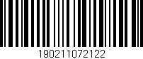 Código de barras (EAN, GTIN, SKU, ISBN): '190211072122'