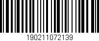 Código de barras (EAN, GTIN, SKU, ISBN): '190211072139'