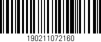 Código de barras (EAN, GTIN, SKU, ISBN): '190211072160'