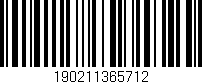 Código de barras (EAN, GTIN, SKU, ISBN): '190211365712'