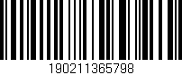 Código de barras (EAN, GTIN, SKU, ISBN): '190211365798'