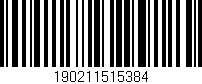 Código de barras (EAN, GTIN, SKU, ISBN): '190211515384'