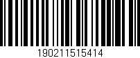 Código de barras (EAN, GTIN, SKU, ISBN): '190211515414'