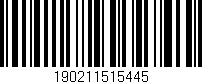 Código de barras (EAN, GTIN, SKU, ISBN): '190211515445'