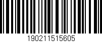 Código de barras (EAN, GTIN, SKU, ISBN): '190211515605'