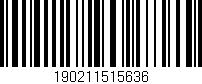 Código de barras (EAN, GTIN, SKU, ISBN): '190211515636'