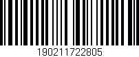 Código de barras (EAN, GTIN, SKU, ISBN): '190211722805'