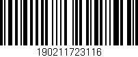 Código de barras (EAN, GTIN, SKU, ISBN): '190211723116'