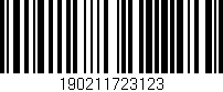 Código de barras (EAN, GTIN, SKU, ISBN): '190211723123'