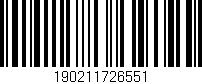 Código de barras (EAN, GTIN, SKU, ISBN): '190211726551'