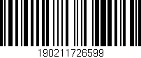 Código de barras (EAN, GTIN, SKU, ISBN): '190211726599'