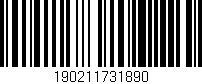 Código de barras (EAN, GTIN, SKU, ISBN): '190211731890'